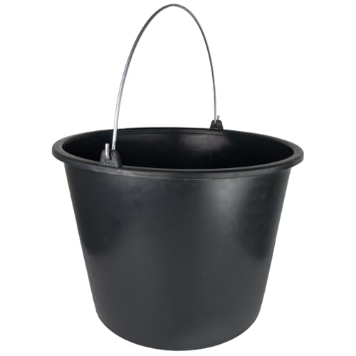 Baueimer 20L mit Skala Wassereimer Mörteleimer Kübel für Baustelle und Garten [5er Set] (5 Stück, 20 Liter) von woplus