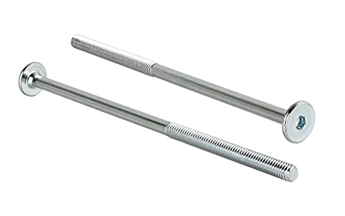 Zylinderkopfschrauben M6 x 140 mm mit Innensechskant Flachkopfschrauben Möbelschrauben/Möbelverbinder (10 Stück) von woplus