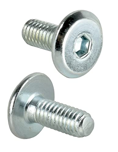 Zylinderkopfschrauben M6 x 16 mm mit Innensechskant Flachkopfschrauben Möbelschrauben/Möbelverbinder (10 Stück) von woplus