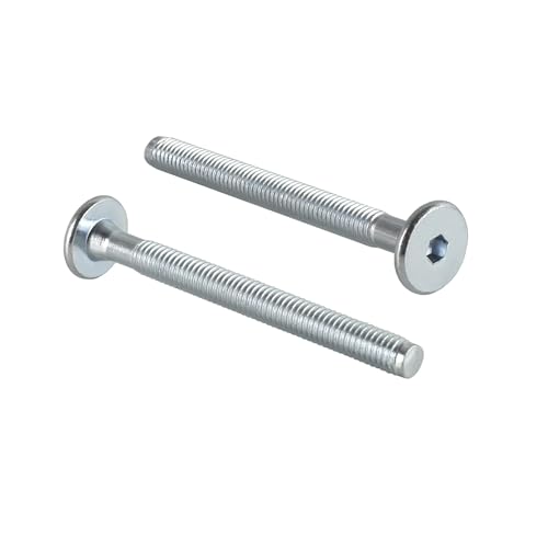 Zylinderkopfschrauben M6 x 60 mm mit Innensechskant Flachkopfschrauben Möbelschrauben/Möbelverbinder (10 Stück) von woplus
