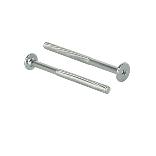Zylinderkopfschrauben M6 x 80 mm mit Innensechskant Flachkopfschrauben Möbelschrauben/Möbelverbinder (10 Stück) von woplus