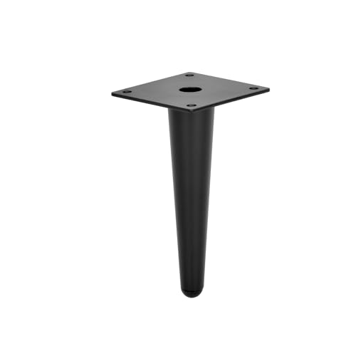 woplus 4 Stück Gerade Möbelfüße Schwarz 15cm Konisch Möbelbeine Ersatz Möbelfüße Metall Schrankfüße Sofa Füße für Sofa, TV-Schrank, Bett, Couchtisch (Höhe15 cm) von woplus