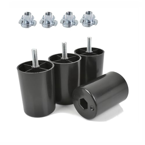 woplus 4er Set Möbelfüße aus Kunststoff Rund H: 50 mm Schwarz Ø 50 mm Mit Einschlagmuttern woplus 4er Set Möbelfüße aus Kunststoff Rund H: 50 mm Schwarz Ø 50 mm Mit Einschlagmuttern von woplus