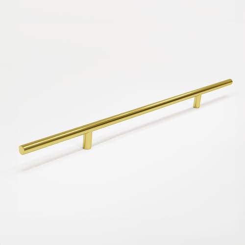 woplus Möbelgriffe Schrank Schublade Türgriff Stangengriff Bohrlochabstand Inkl. Schrauben GriffeT Stangen Ø: 12 mm Gold (Bohrlochabstand: 320 mm, 5 Stück) von woplus