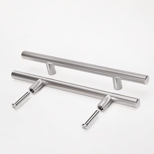 woplus Schublade Türgriff Möbelgriffe Schrank Stangengriff Bohrlochabstand Inkl. Schrauben GriffeT Stangen-Ø: 12 mm Lochabstand 190 mm Edelstahl (5 Stück) von woplus