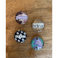 Benutzerdefinierte Glasmagnet Sets | 4Er Set | Super Starke Magnete Inspirierendes Geschenk Geschenke Für Sie Mama Handgemachtes von worDAroMa