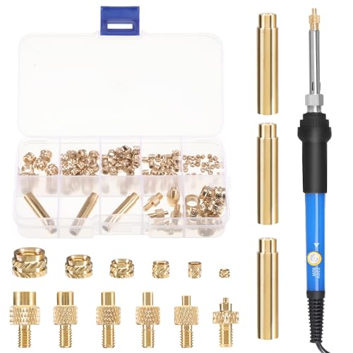 Gewindeeinsätze Lötspitzen Set, Lötkolben Einschmelzhilfen 3d Drucker Zubehör, 6tlg. Lötspitzen für Gewindeeinsatz, 3tlg. Lötspitzen-Adapter, 130tlg. Gewindeeinsätze M2/M3/M4/M5/M6/M8 Gewindeeinsätze Lötspitzen Set, Lötkolben Einschmelzhilfen 3d Drucker Zubehör, 6tlg. Lötspitzen für Gewindeeinsatz, 3tlg. Lötspitzen-Adapter, 130tlg. Gewindeeinsätze M2/M3/M4/M5/M6/M8 von worahroe