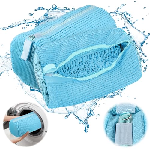 Schuhwaschbeutel Waschmaschine 2 Stück Schuhbeutel Waschmaschine Wiederverwendbarer Waschbeutel Schuhe Waschmaschine Schuhsack Multi WäSchesack Für Turnschuhe Netzschuhe (Blau) von worahroe
