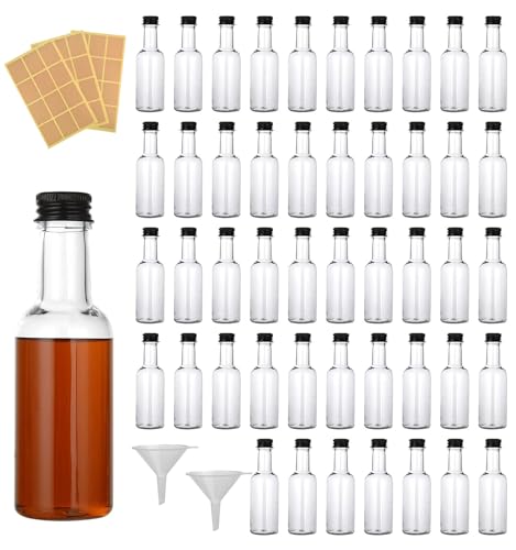 wordmouk Plastik Mini Likörflaschen 48 Stück Kleine Leere Schnapsflaschen 25mL Wiederverwendbare Kunststoff Fläschchen Saftflaschen mit Schwarzem Deckel und Trichter für Hochzeiten Party wordmouk Plastik Mini Likörflaschen 48 Stück Kleine Leere Schnapsflaschen 25mL Wiederverwendbare Kunststoff Fläschchen Saftflaschen mit Schwarzem Deckel und Trichter für Hochzeiten Party von wordmouk