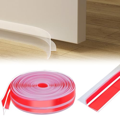 wordmouk T-förmig Wetterabisolierung Dichtungsstreifen 35 mm x 6 m Türdichtung Selbstklebend Dichtungsband Türbodendichtung Zugluftstopper Schalldicht Fensterdichtung Luftzugstopper für Tür Fenster von wordmouk