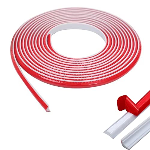 wordmouk TPE Quadrantenbeschnitt 3 Zähler Flexible Zierleisten Selbstklebend Dreieckige Zierleisten für Ecken Wand Decken Dekor Wasserdicht Schälen und Kleben Zierleisten Weiß von wordmouk