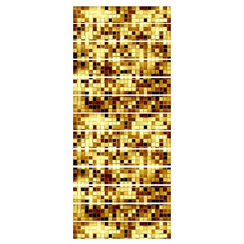 Fliesensticker Treppe 18 * 100Cm * 13Pcs- Goldenes Mosaik von workid