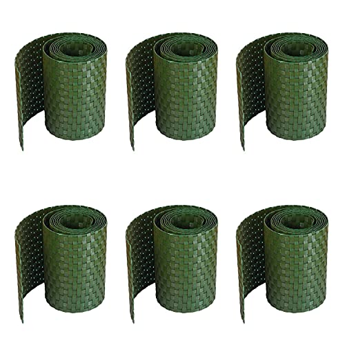 workingHOUSE Polyrattan-Sichtschutzstreifen | Sichtschutz für Doppelstabmatten Zaun | 19x255 cm (6 x Grün) | Wetterfester Gartenzaun-Sichtschutz | Einfach anzubringendes Zubehör von workingHOUSE