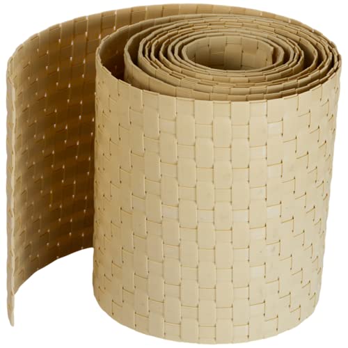 workingHOUSE Polyrattan-Sichtschutzstreifen, Sichtschutz für Doppelstabmatten Zaun, 19 x 255 cm (Beige) von workingHOUSE