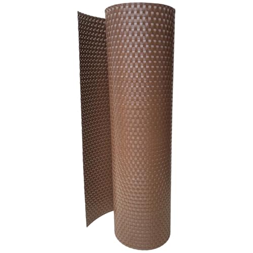 workingHOUSE Terrassen Balkonbespannung Meterware 60 cm Höhe - Sichtschutz aus Polyrattan, Sichtschutzstreifen, Balkon (Hellbraun) von workingHOUSE
