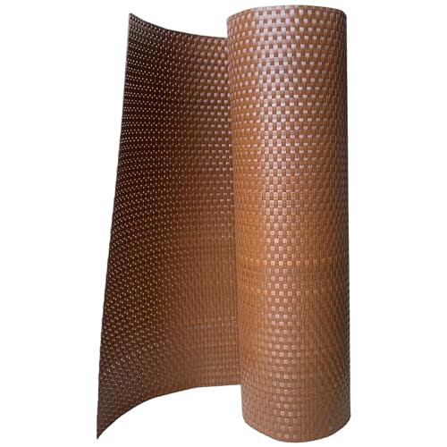 workingHOUSE Terrassen Balkonbespannung Meterware 80 cm Höhe - Sichtschutz aus Polyrattan, Sichtschutzstreifen, Balkon (Honigbraun) von workingHOUSE