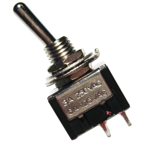 5 x Miniatur-Kipp-Schalter MTS-201 schwarz 2-polig von world-trading-net