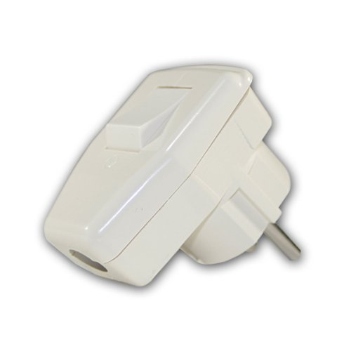 world-trading-net - Schutzkontakt-Winkelstecker mit Schalter, 230V/16A von world-trading-net