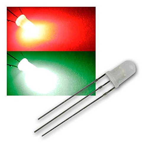 world-trading-net - 100 LED 5mm diffus Rot/Pur-Grün 2-farbig, 3-Pin, Leuchtdiode, bedrahtet, Diode leuchtend, als Bauteil von world-trading-net