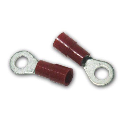 world-trading-net - 100 Ringkabelschuhe, M4 Ring, Rot, für 0,5-1,5mm² von world-trading-net