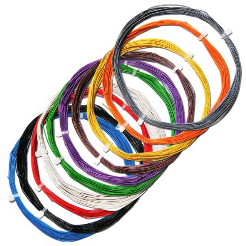 world-trading-net - 100m Litze flexibel - SET 10 Farben 0,5mm/0,04mm² von world-trading-net