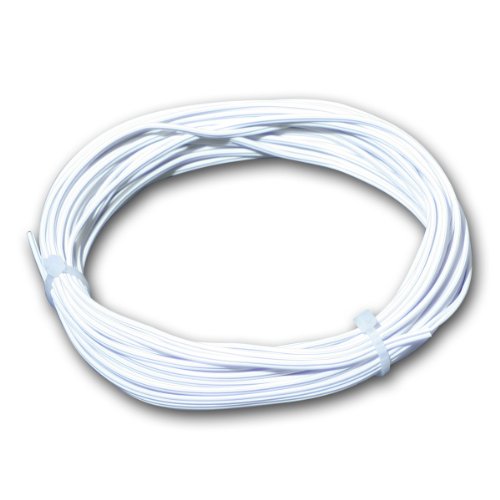 world-trading-net - 10m Zwillingslitze, Querschnitt 0,14mm², Kupferlitze weiß ummantelt von world-trading-net