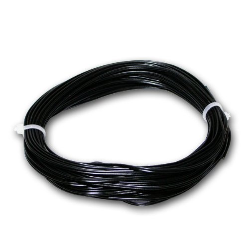 world-trading-net - 10m Zwillingslitze 0,14mm² Kupferlitze schwarz, dünne flexible CU Litze, 2-adrig von world-trading-net