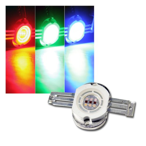 world-trading-net 5 x LED Highpower Chip 10W RGB, ROUND von world-trading-net