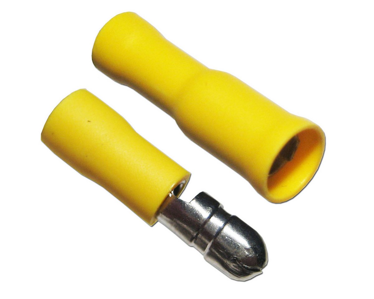 world-trading-net Aderendhülsen 10 Paar Rundsteckverbinder gelb für Kabel 4-6mm² von world-trading-net