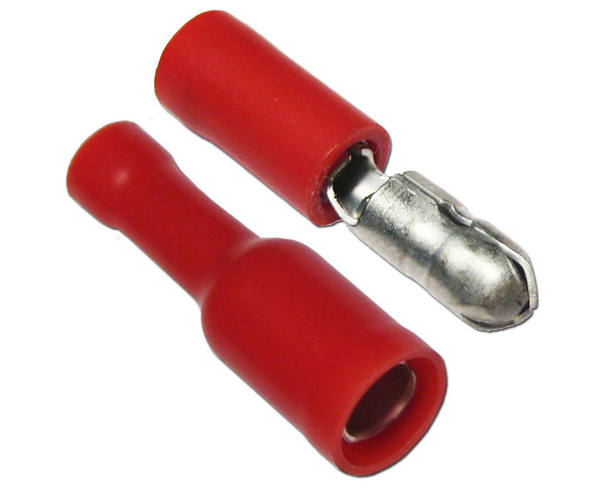 world-trading-net Aderendhülsen 100 Paar Rundsteckverbinder ROT f 0,5-1,5mm² Kabel von world-trading-net