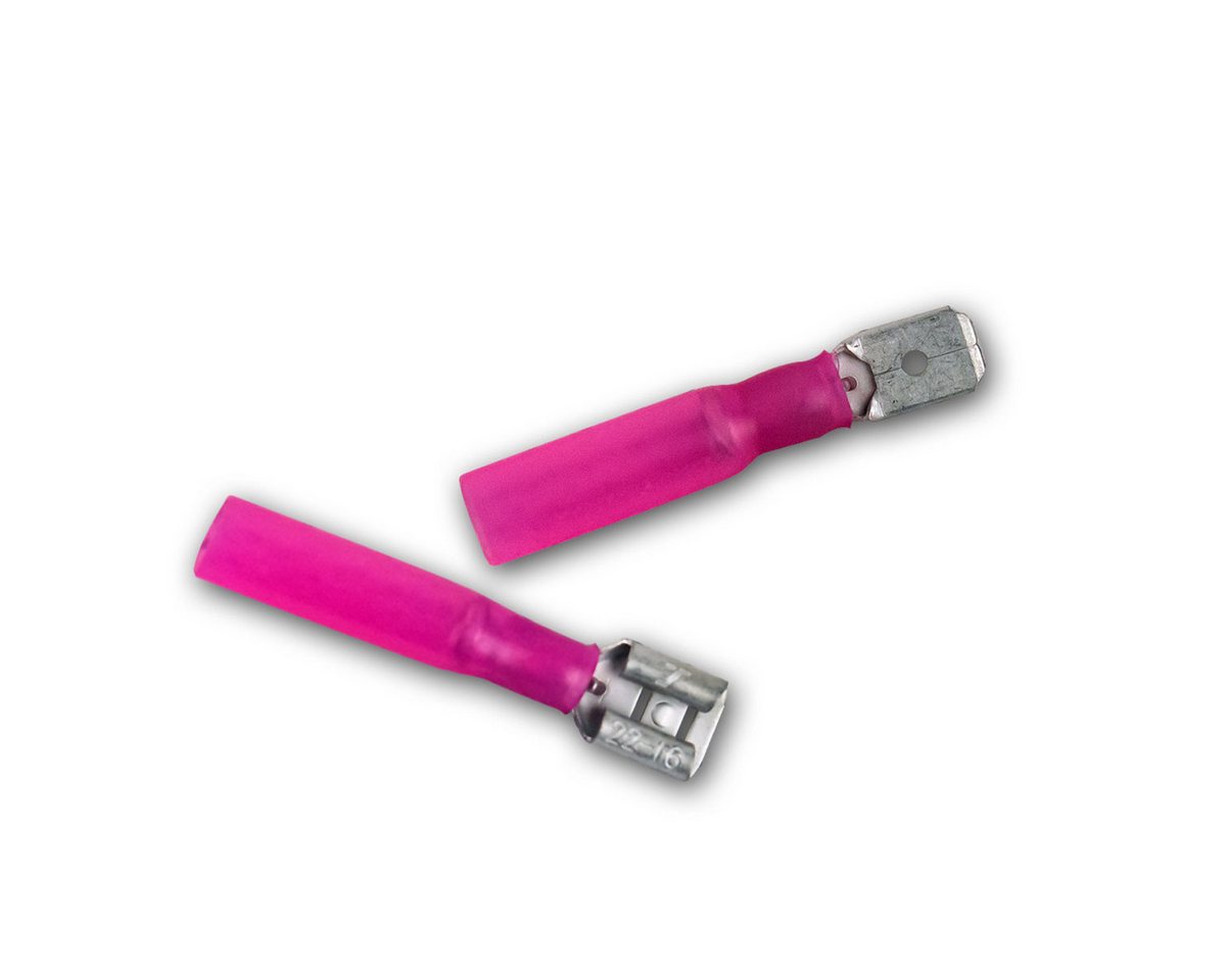 world-trading-net Aderendhülsen 100 Paar Schrumpf-Kabelschuhe Rot 0,5-1,5mm Kleber von world-trading-net