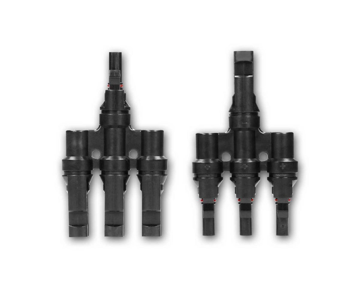 world-trading-net Aderendhülsen MC4 3-fach Verteiler Paar, IP67, UV-stabil von world-trading-net