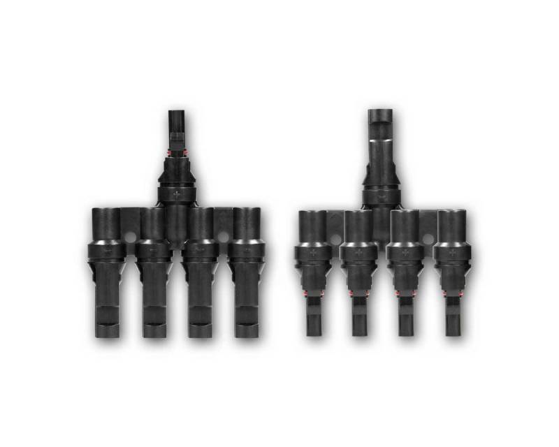 world-trading-net Aderendhülsen MC4 4-fach Verteiler 3 Paar, IP67, UV-stabil von world-trading-net