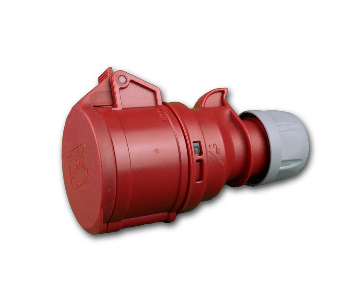 world-trading-net Eckverbinder CEE-Kupplung "Shark", 16A, rot IP44 Kraftsteckdose world-trading-net Eckverbinder CEE-Kupplung "Shark", 16A, rot IP44 Kraftsteckdose von world-trading-net