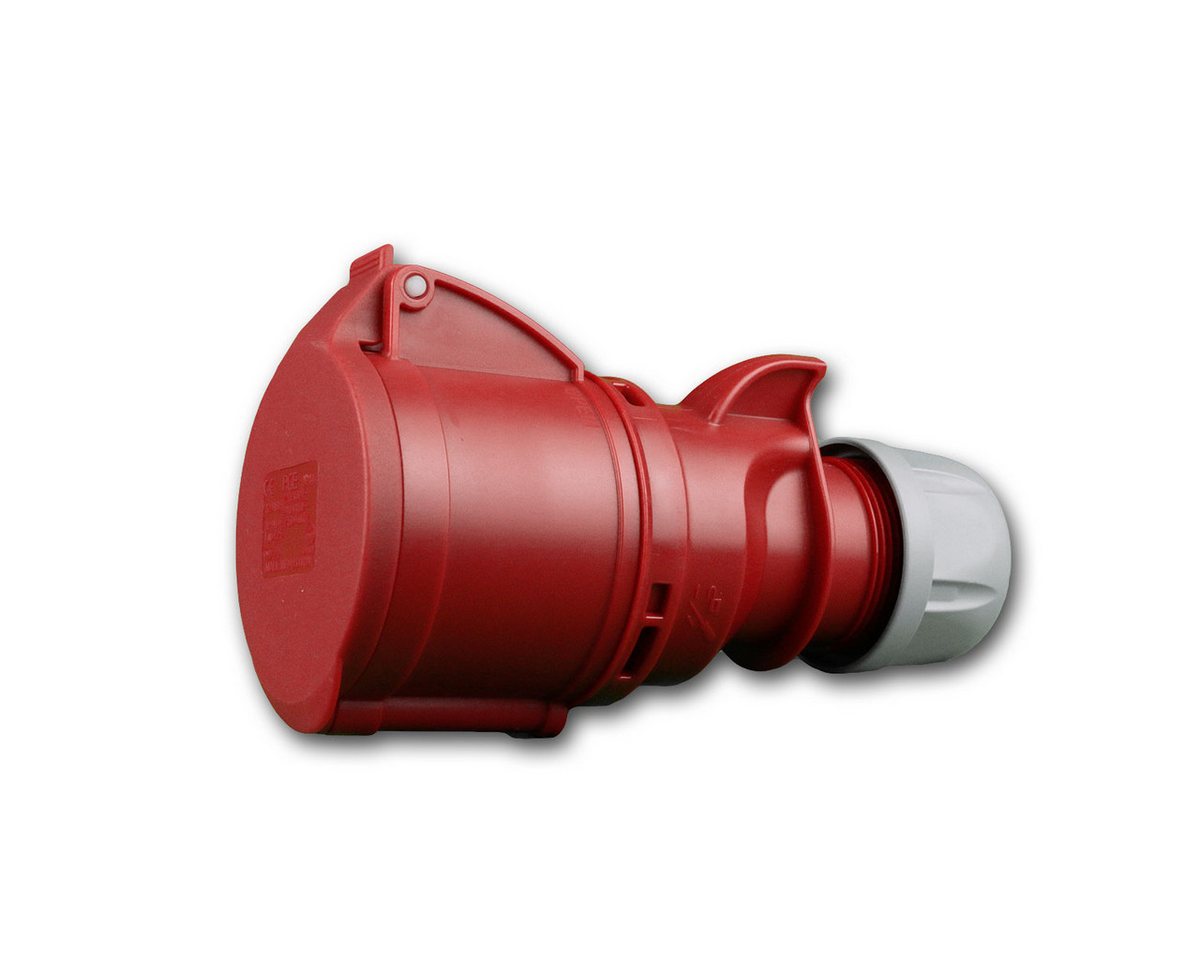 world-trading-net Eckverbinder CEE-Kupplung "Shark", 32A, rot IP44 Kraftsteckdose world-trading-net Eckverbinder CEE-Kupplung "Shark", 32A, rot IP44 Kraftsteckdose von world-trading-net