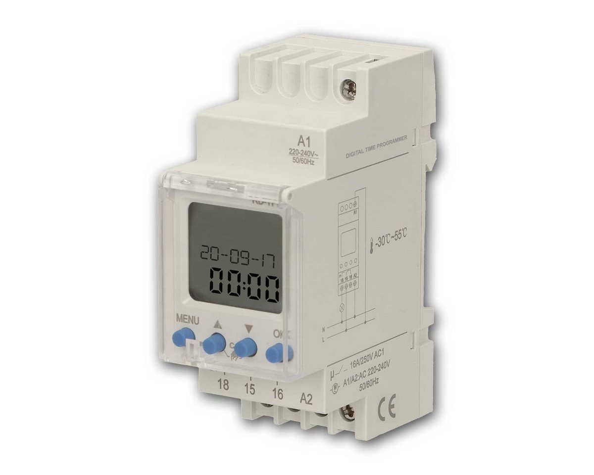 world-trading-net DIN-Stecker digit. Zeitschaltuhr DIN-Schiene, 52 Progr, 1-Kan von world-trading-net