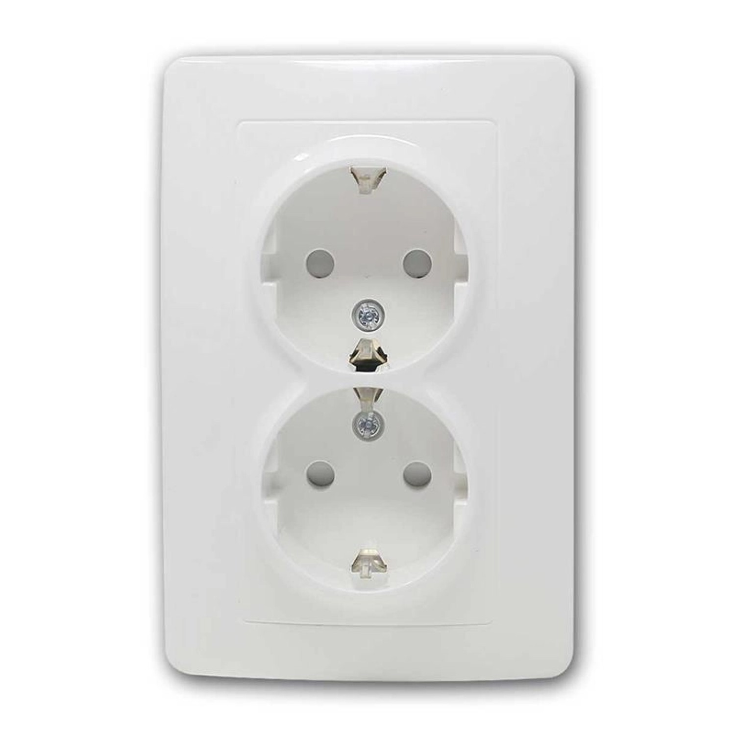 world-trading-net EKONOMIK 2-Fach Schuko Steckdose Weiß 250V16A von world-trading-net