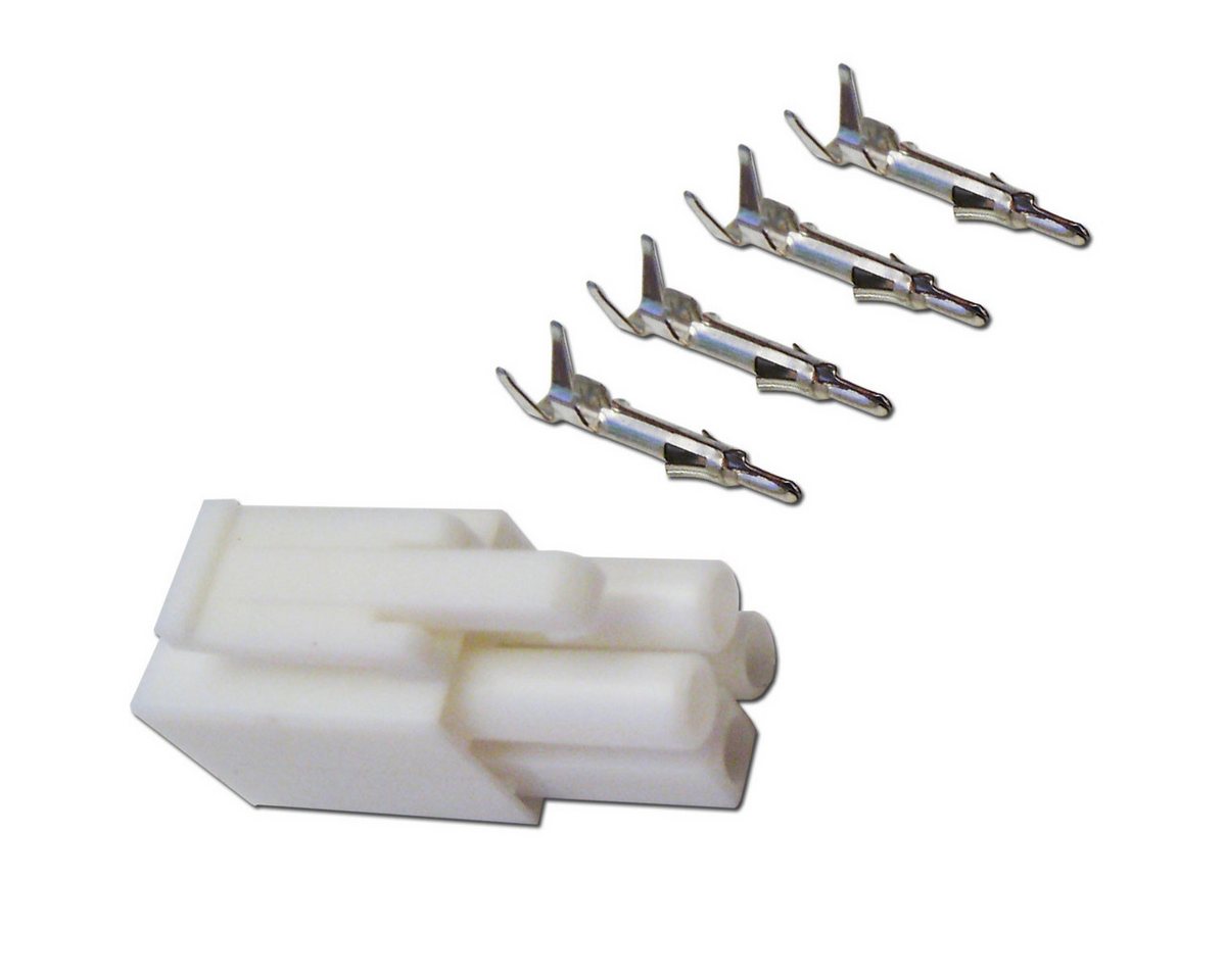 world-trading-net F-Stecker 10 x Stecker 4-polig Crimpkontakte Steckverbinder von world-trading-net