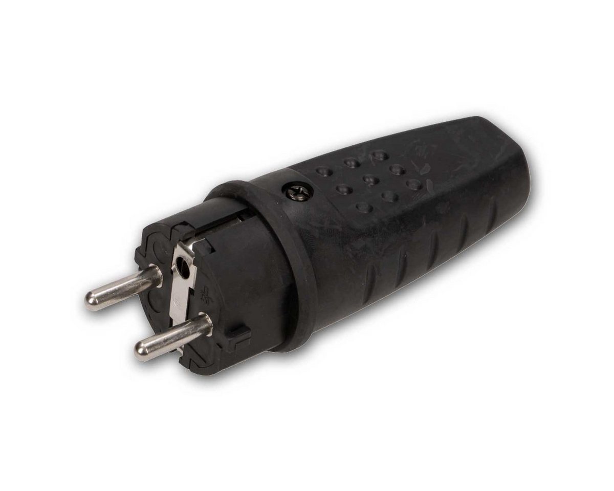 world-trading-net F-Stecker 3x Gummi-Stecker Schutzkon., IP44, Standard 2P+Z von world-trading-net