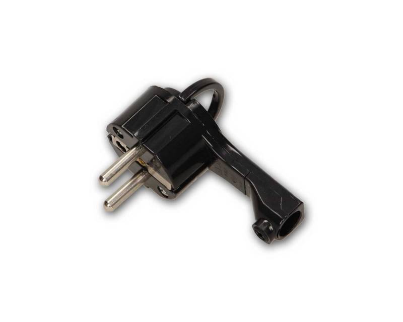 world-trading-net F-Stecker 3x Schutzkontakt-Stecker WTN-FlatPlugII schwarz von world-trading-net