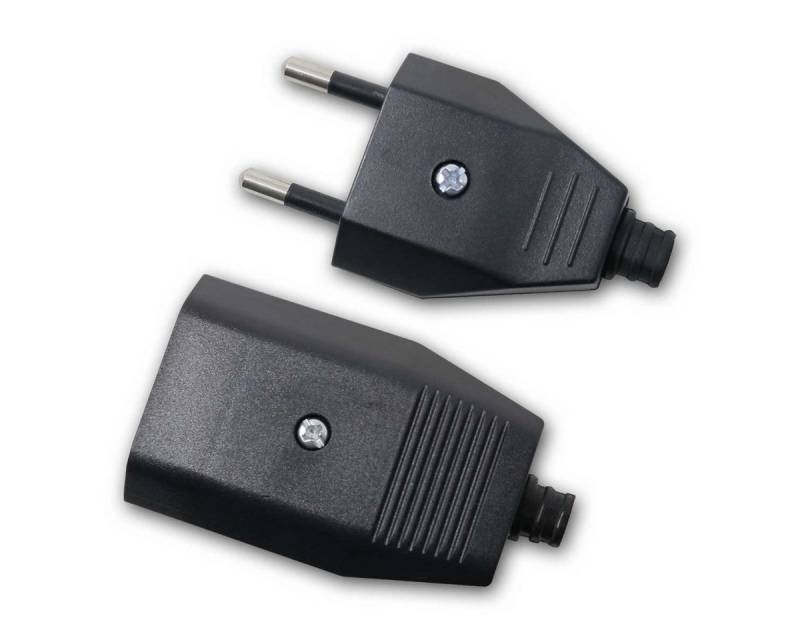 world-trading-net F-Stecker 3x Set Euro-Stecker & Kupplung, schwarz, Schrauban von world-trading-net
