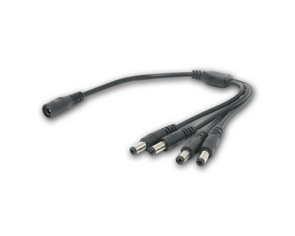 world-trading-net F-Stecker DC-Kabel Verteiler, 4-fach, 4x Stecker 5,5x2,5mm von world-trading-net
