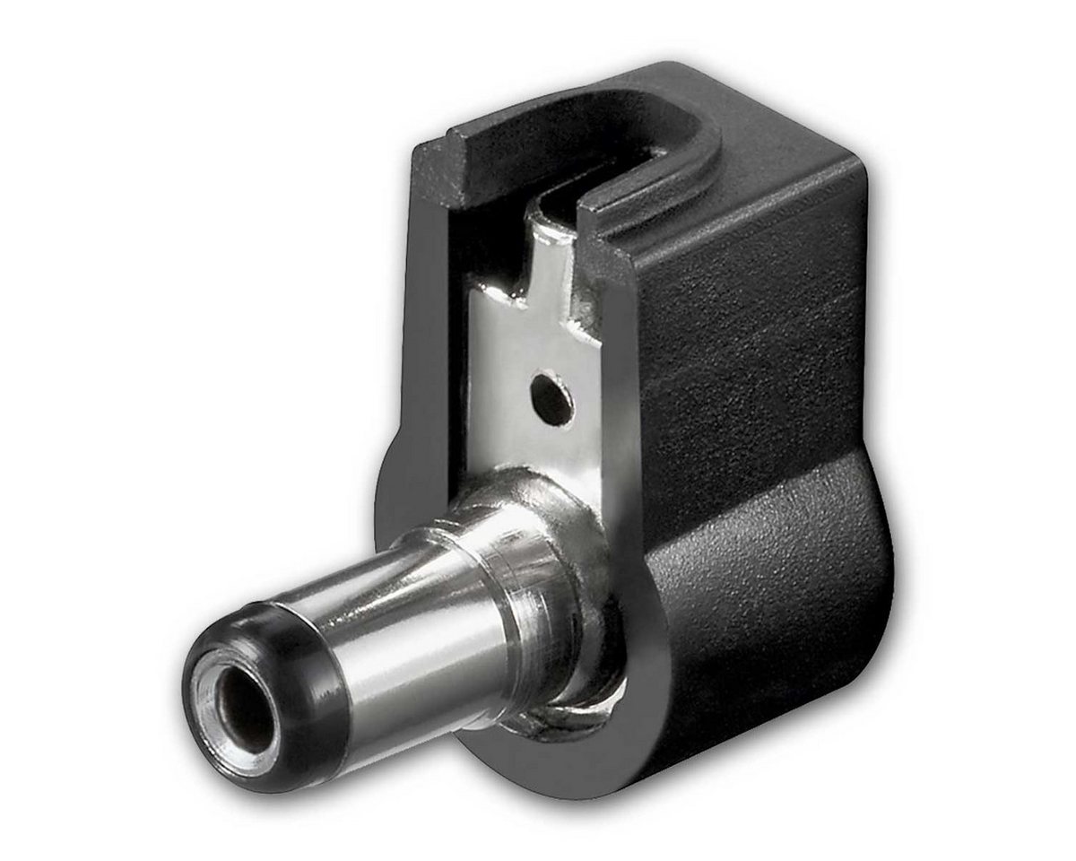 world-trading-net F-Stecker DC-Stecker, abgewinkelt, 2,1x5,5mm, Schaftläng 9mm von world-trading-net