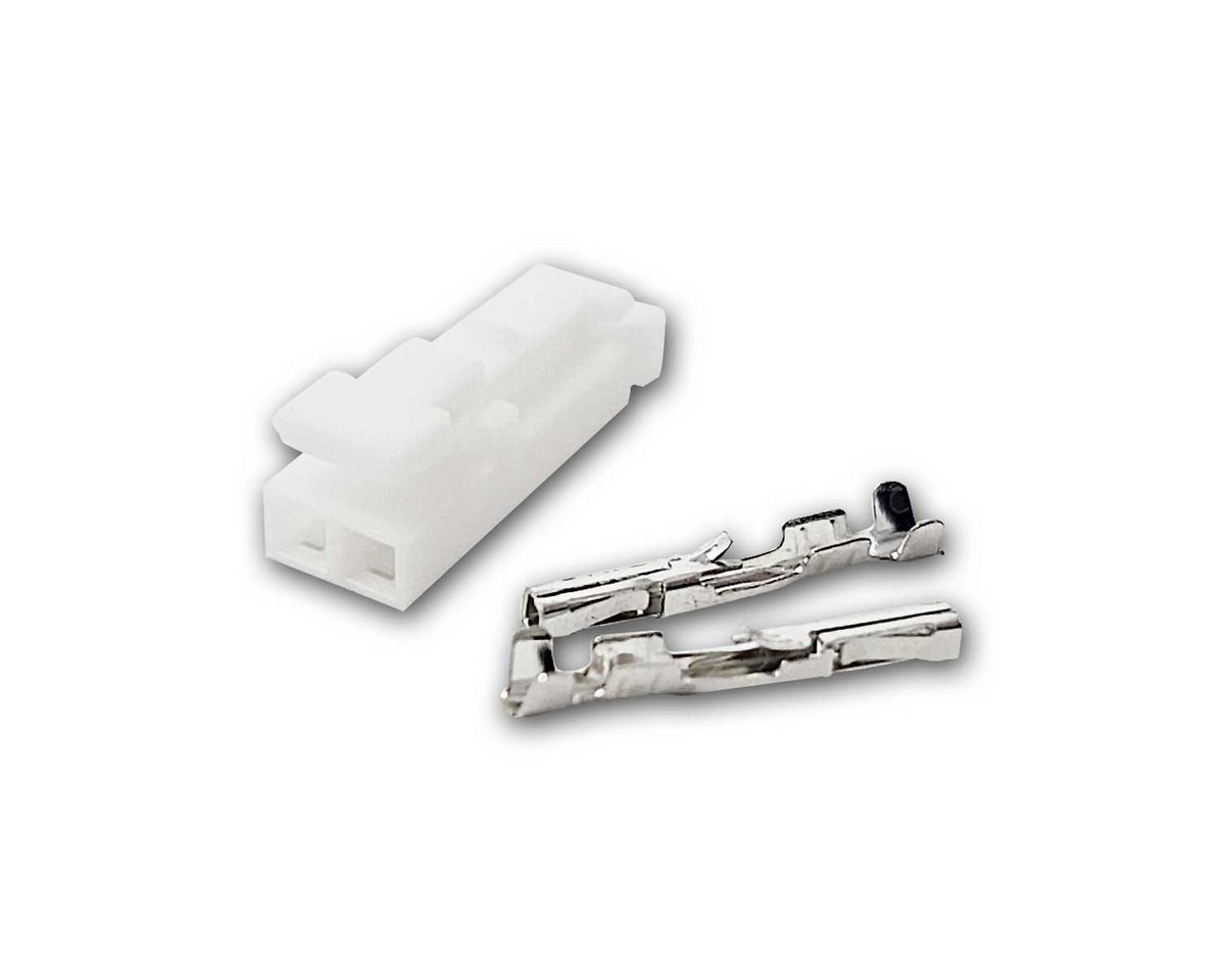 world-trading-net F-Stecker Mini-AMP-Stecker 2-polig, weiß, 10er Pack von world-trading-net