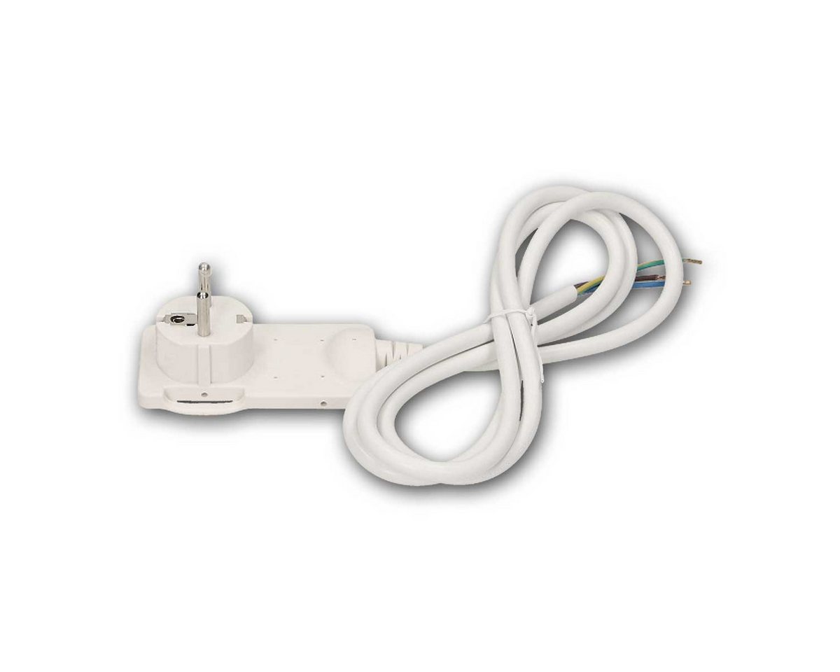 world-trading-net F-Stecker Schutzkontakt-Stecker WTN-FlatPlug weiß 1,5m Kabel von world-trading-net