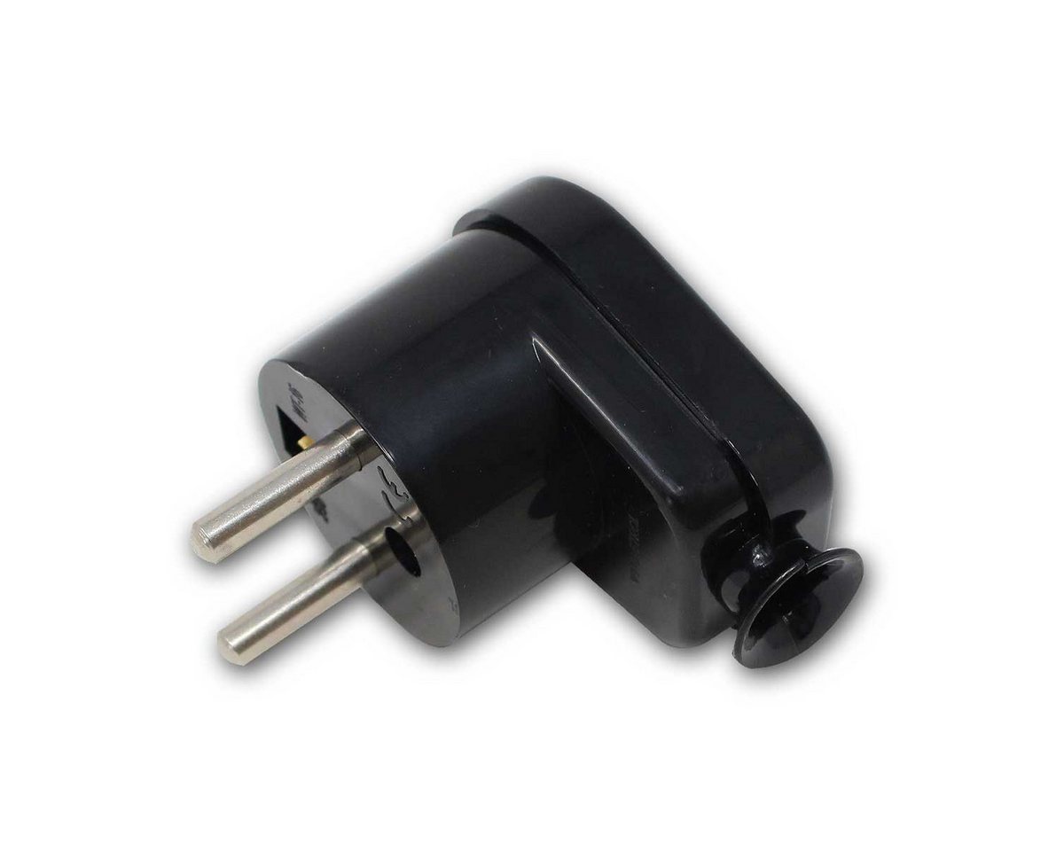 world-trading-net F-Stecker Schutzkontakt Winkel-Stecker WTN-I schwarz 2P+Z von world-trading-net