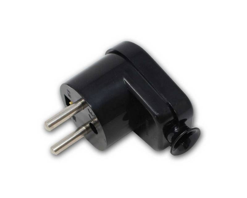 world-trading-net F-Stecker Schutzkontakt Winkel-Stecker WTN-I schwarz 2P+Z von world-trading-net