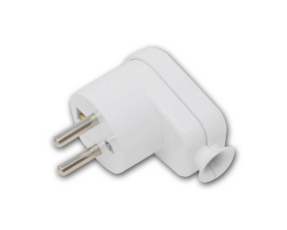 world-trading-net F-Stecker Schutzkontakt Winkel-Stecker WTN-I weiß 2P+Z von world-trading-net