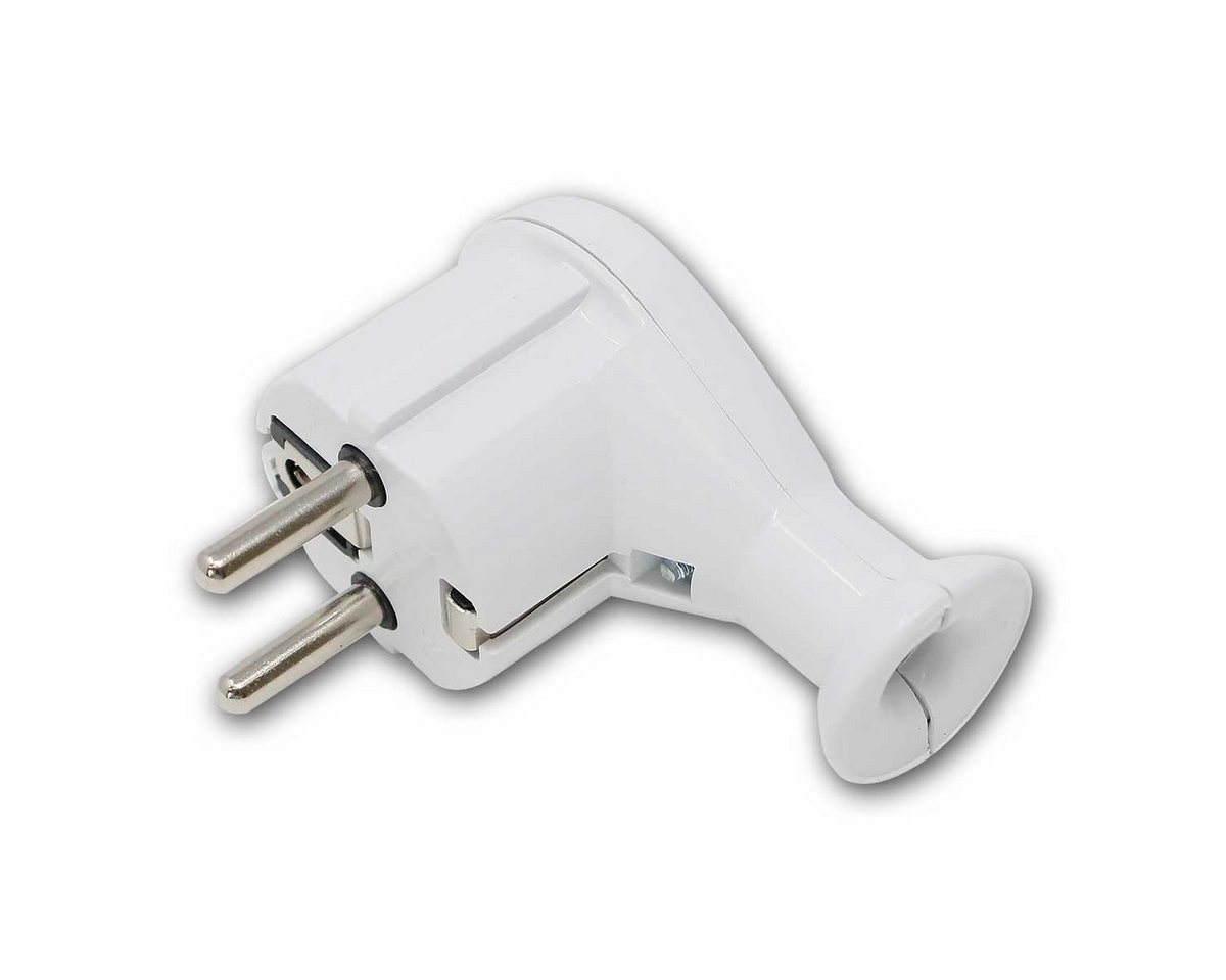 world-trading-net F-Stecker Schutzkontakt Winkel-Stecker WTN-II weiß 2P+Z von world-trading-net