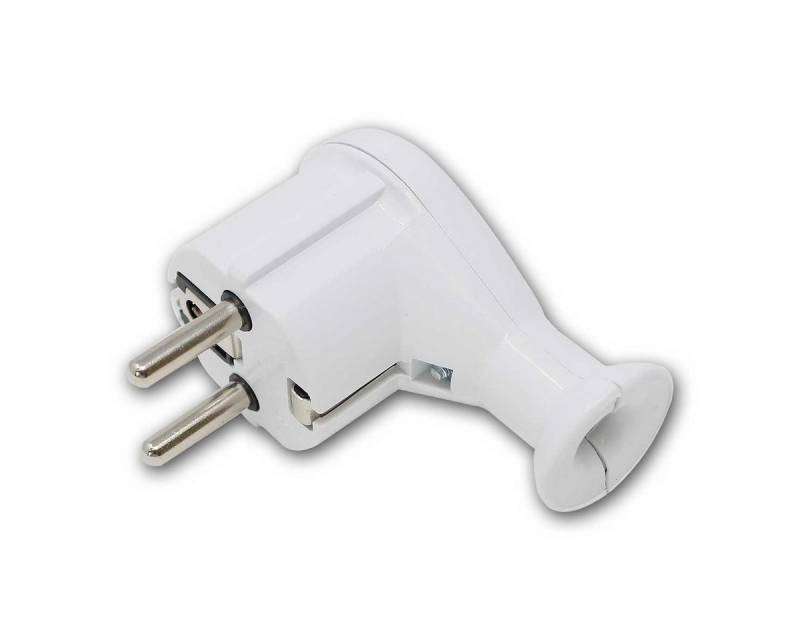 world-trading-net F-Stecker Schutzkontakt Winkel-Stecker WTN-II weiß 2P+Z von world-trading-net